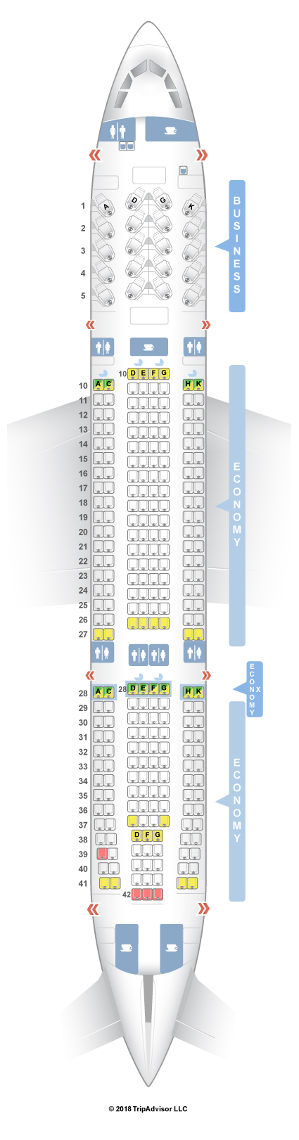 Airbus A332 Seating Chart