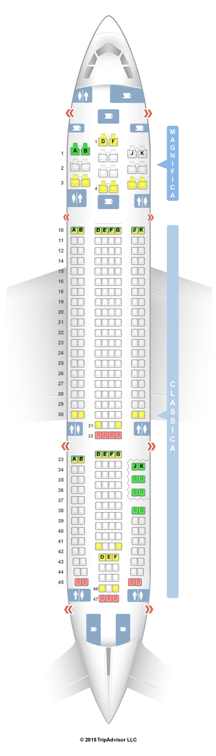 Airbus A330 Seat Map Alitalia