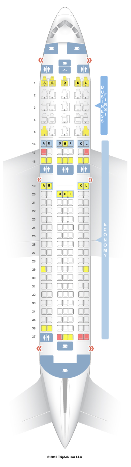 SeatGuru Seat Map United   United Airlines Boeing 767 200 