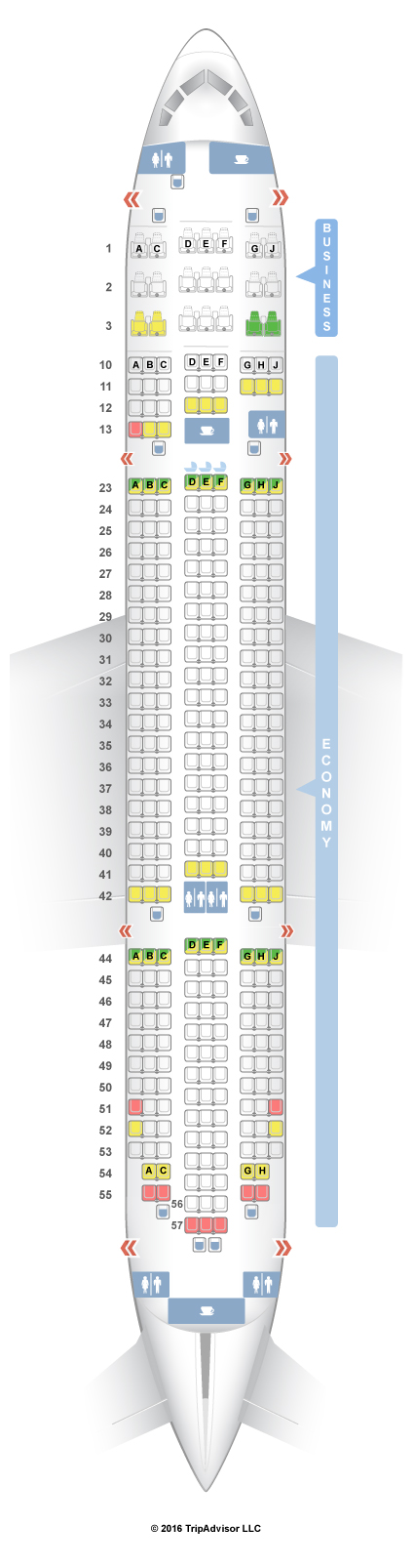 Qatar Airways B787 Seat Map