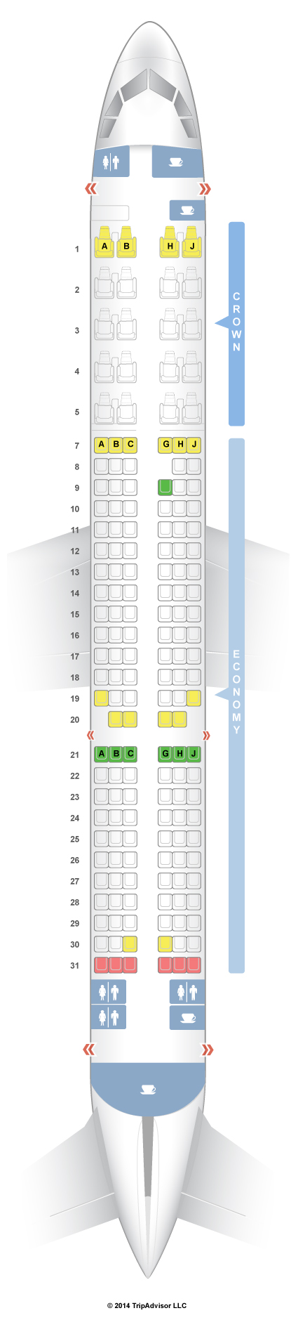 Seatguru Seat Map Royal Jordanian Seatguru