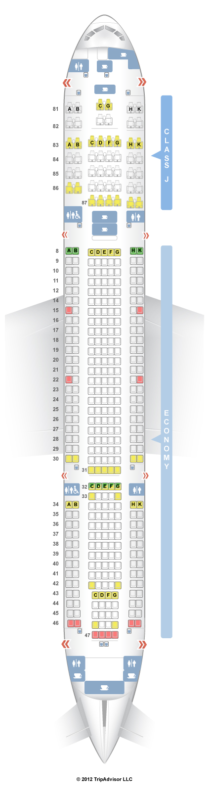 Seatguru Seat Map Japan Airlines