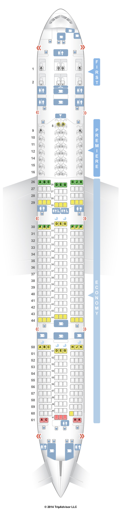 Boeing 777 300ER Seat Map American Airlines