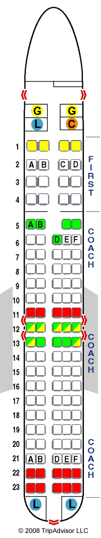 delta seating chart legend