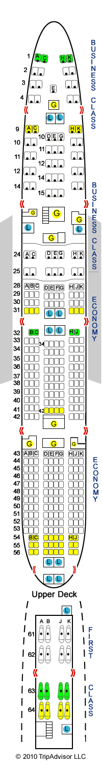 Lufthansa Boeing 747 Seat Map