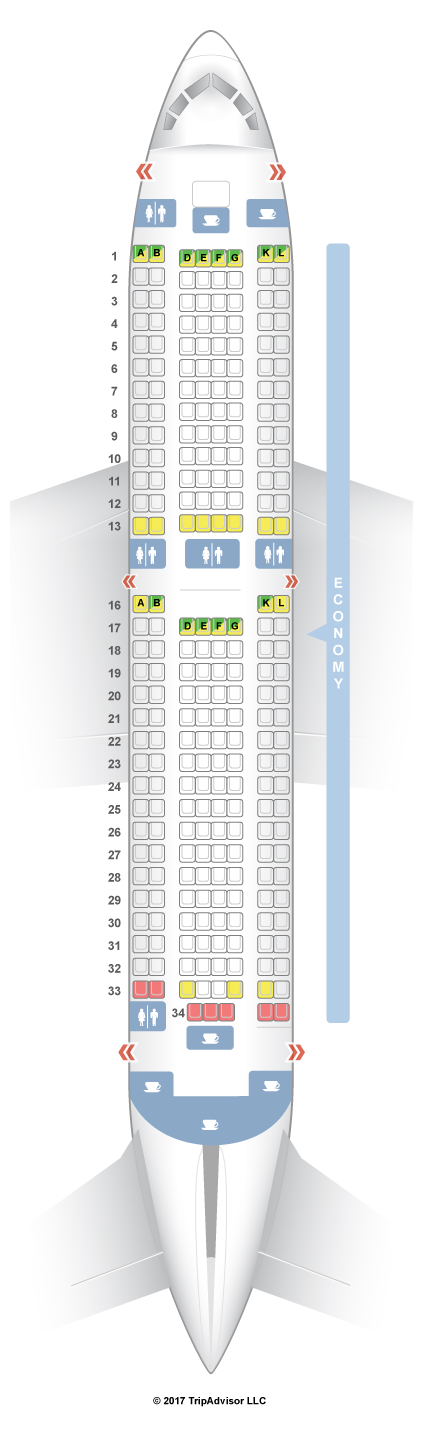 Схема салона 737 500 utair