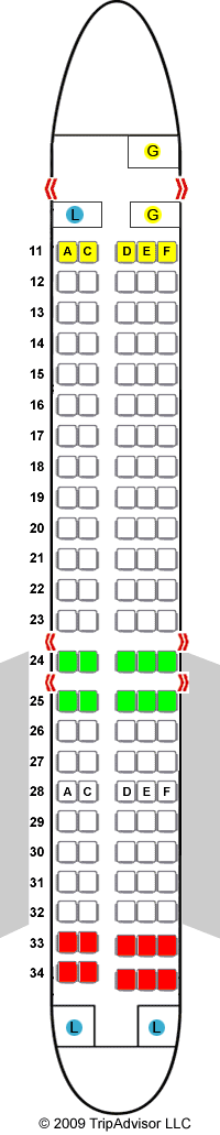 Airbus A319 Seating Map Dibandingkan