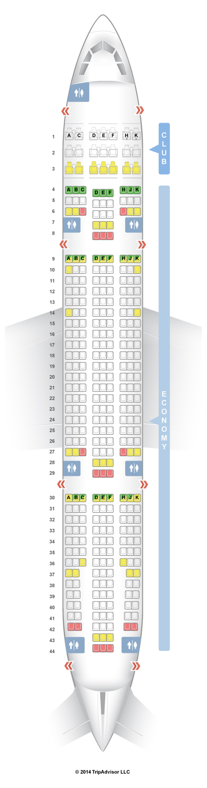 Seat Map Air Transat Boeing 737 700 Canada Seatmaestr - vrogue.co