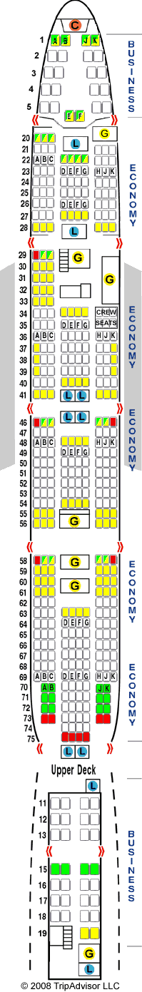 Qantas B738 Seat Map