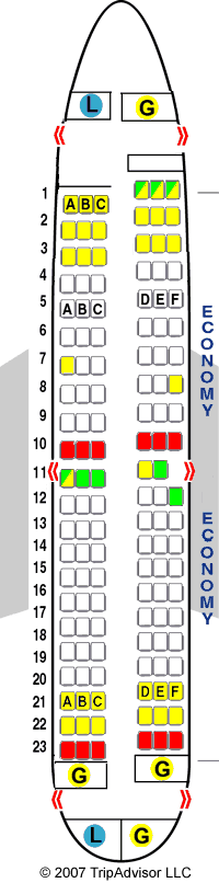 southwest airlines 737 seat map