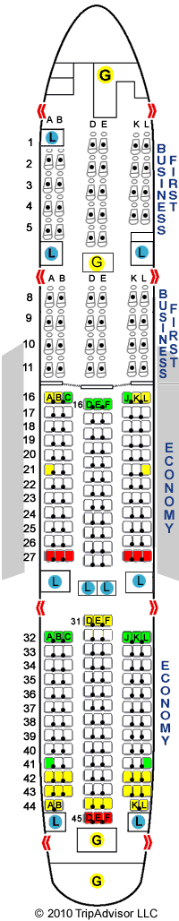 United Boeing 777 Seat Map