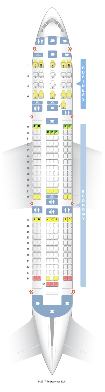 SeatGuru Seat Map Azerbaijan Hava Yollary