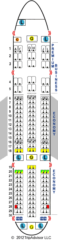 SeatGuru Seat Map