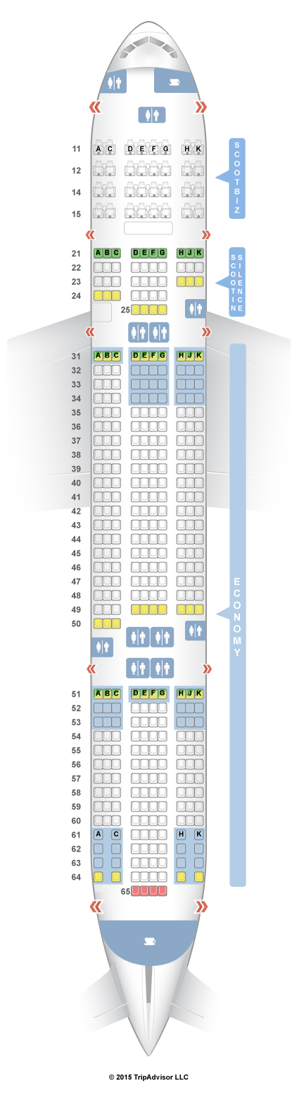 SeatGuru Seat Map Scoot Airlines