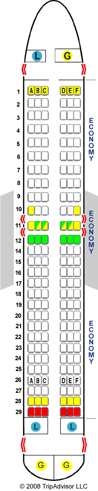 SeatGuru Seat Map USA 3000 Airlines