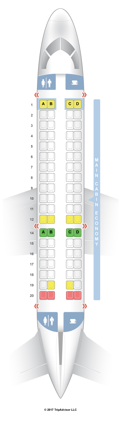 Embraer 170 Seat Map Seatguru Seat Map Aeromexico - Seatguru