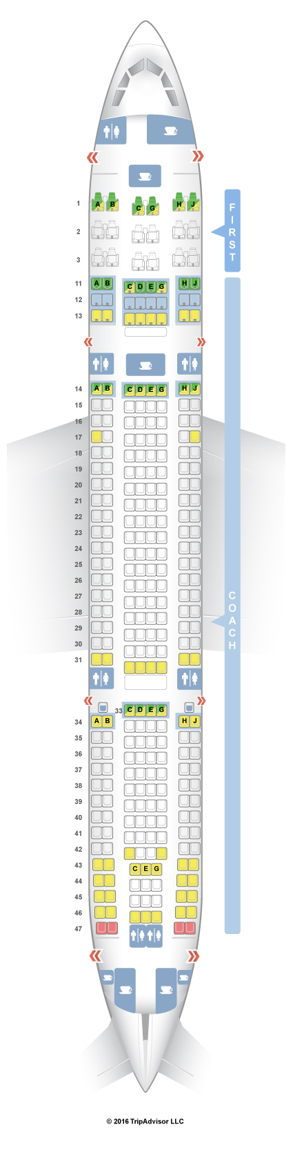 hawaiian airlines airbus a330 interior