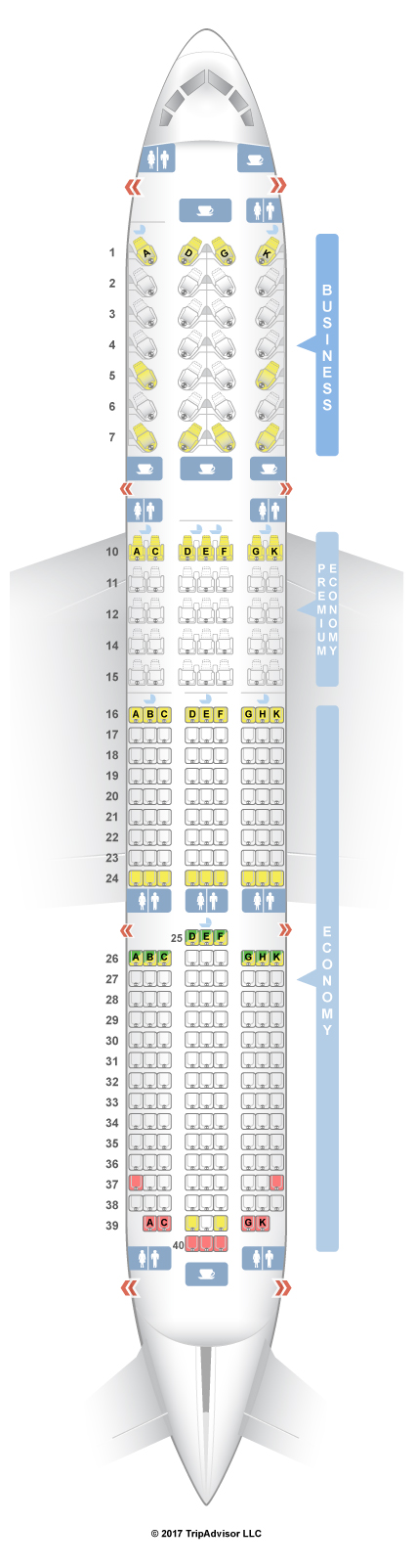 Vietnam Airlines Seat Map Seatguru Seat Map Vietnam Airlines - Seatguru