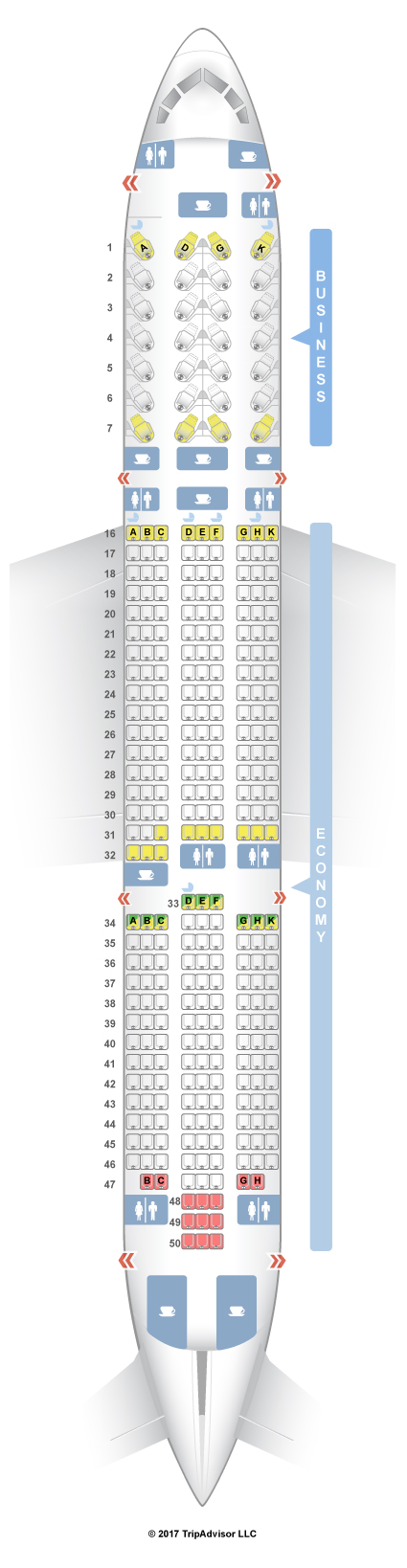 Vietnam Airlines Seat Map Seatguru Seat Map Vietnam Airlines - Seatguru