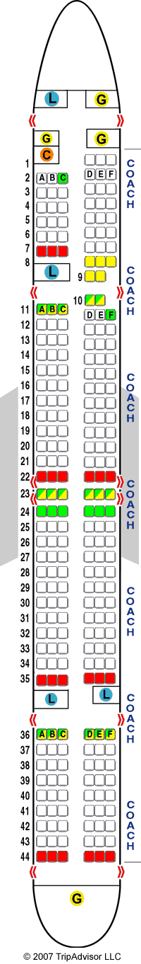 SeatGuru Seat Map