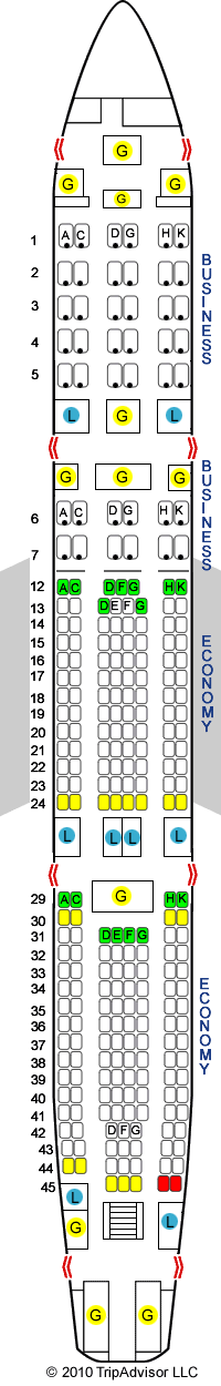 SeatGuru Seat Map