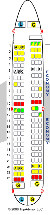 SeatGuru Seat Map Southwest Boeing 737-300 (733) V2