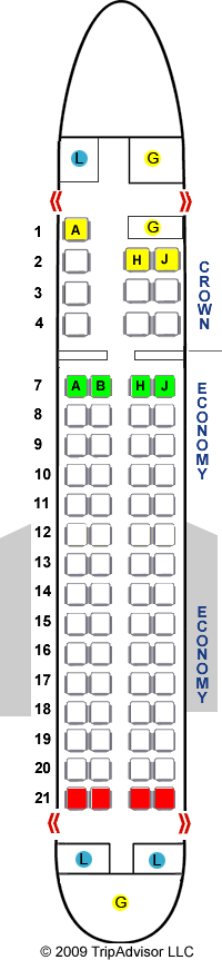 SeatGuru Seat Map Royal Jordanian Embraer ERJ-175 (E75)