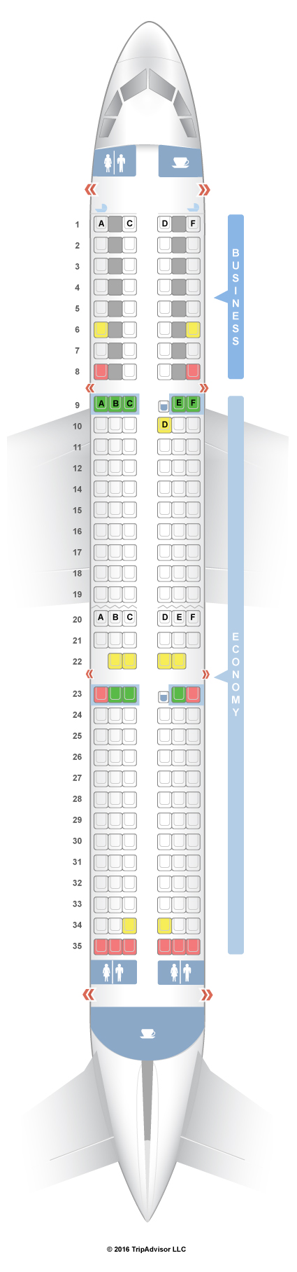 SeatGuru Seat Map Air France Airbus A321 (321) Europe