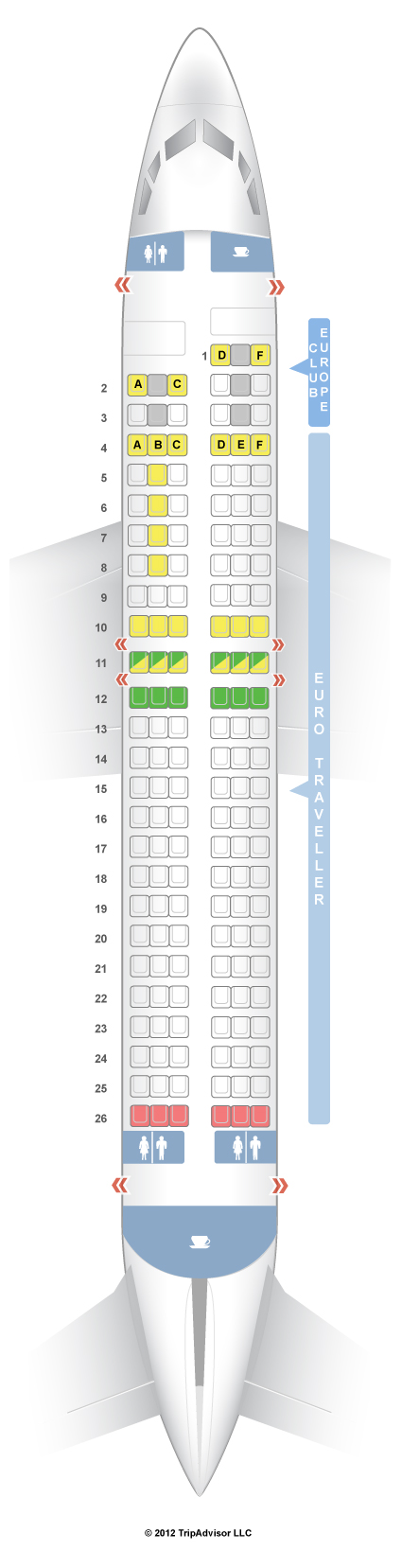 SeatGuru Seat Map British Airways Boeing 737-400 (734) European