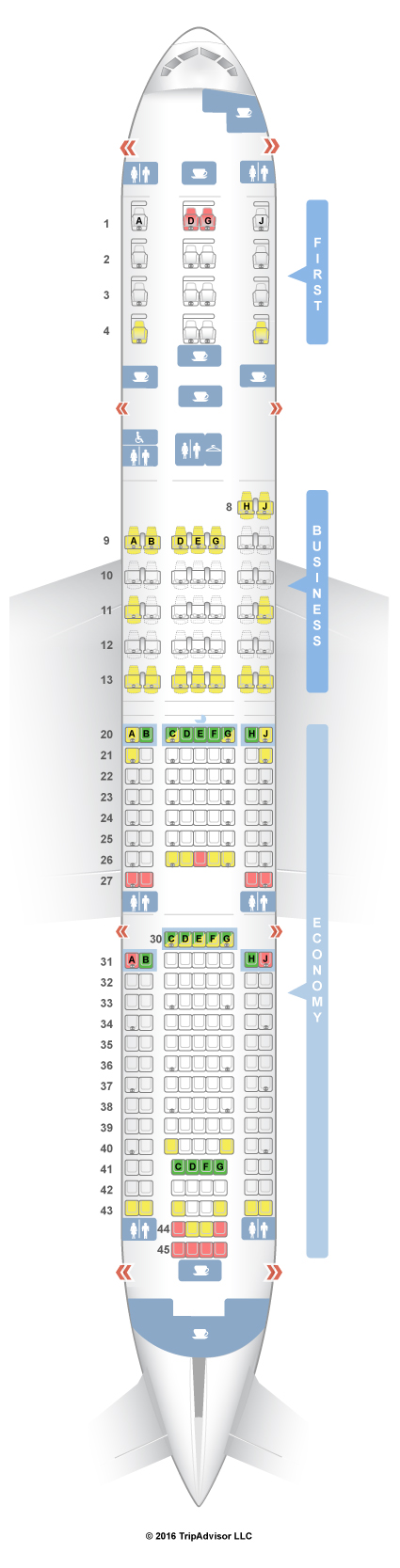 SeatGuru Seat Map American Airlines Boeing 777-200 (777) V1