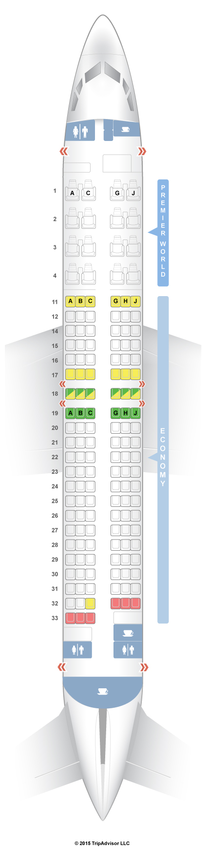 SeatGuru Seat Map Kenya Airways Boeing 737-800 (738)