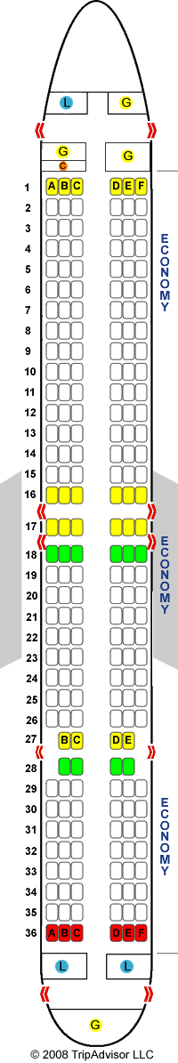 SeatGuru Seat Map SpiceJet Boeing 737-900ER (739)