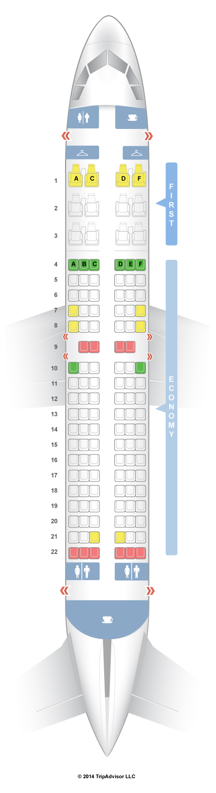 SeatGuru Seat Map US Airways Airbus A319 (319)