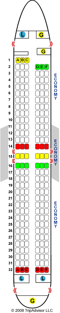 SeatGuru Seat Map SpiceJet Boeing 737-800 (738)