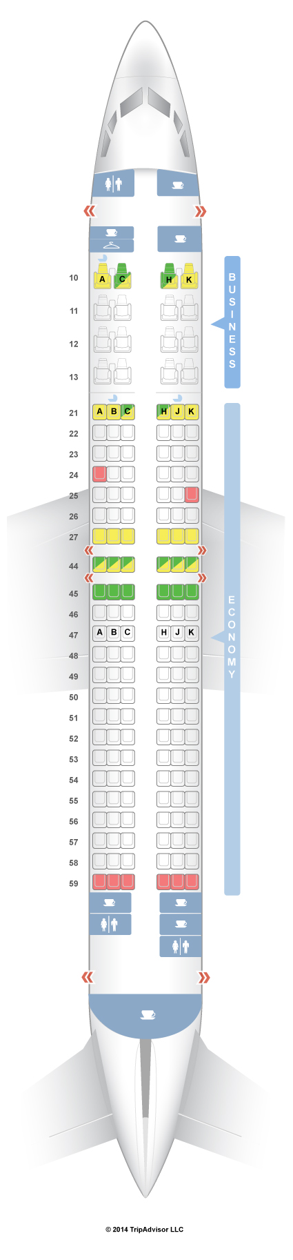 SeatGuru Seat Map EL AL Boeing 737-800 (738)