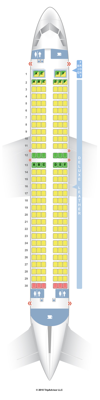 SeatGuru Seat Map Spirit Airbus A320 (320)