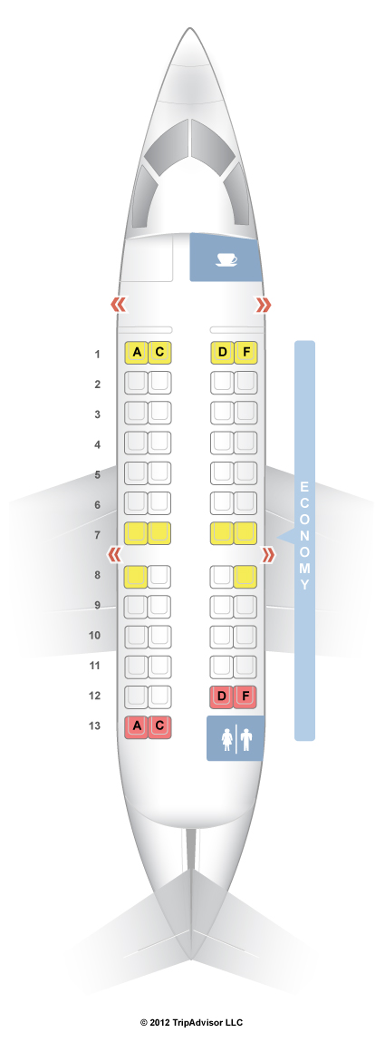 SeatGuru Seat Map US Airways Bombardier CRJ-200