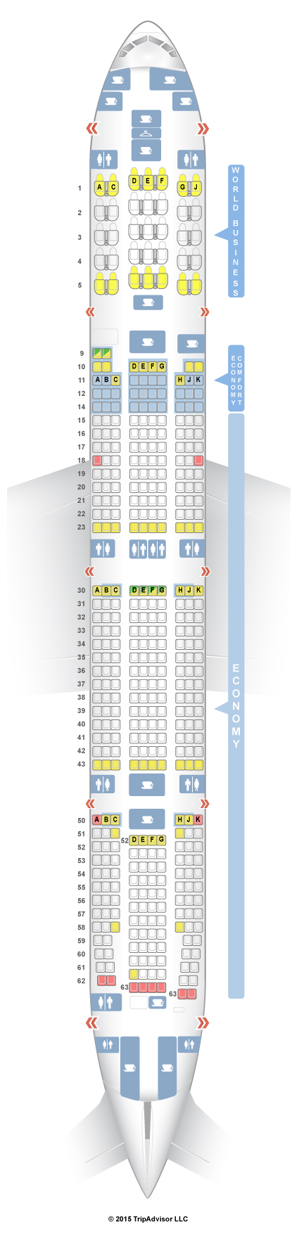 SeatGuru Seat Map KLM Boeing 777-300ER (77W) V1