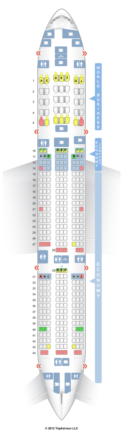 SeatGuru Seat Map KLM Boeing 777-200ER (772) V1