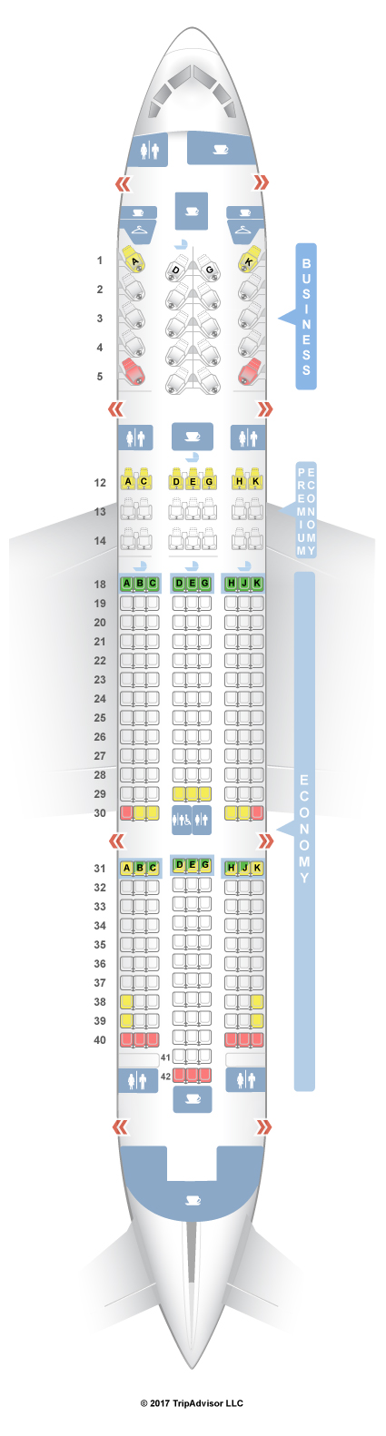 SeatGuru Seat Map Air Canada Boeing 787-8 (788)
