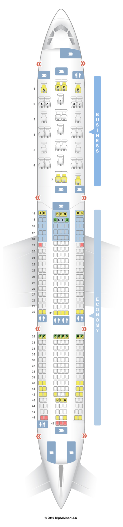 SeatGuru Seat Map Brussels Airlines Airbus A330-300 (333)