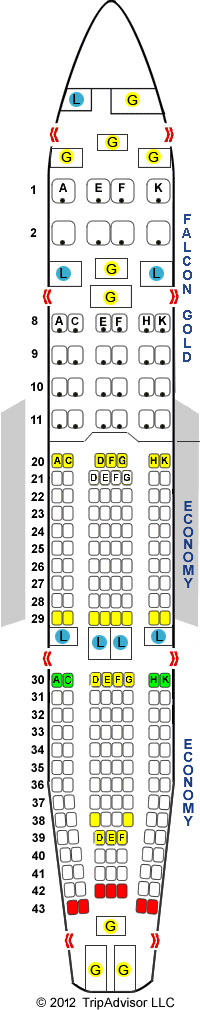 SeatGuru Seat Map Gulf Air Airbus A330-200 (332) Version 1