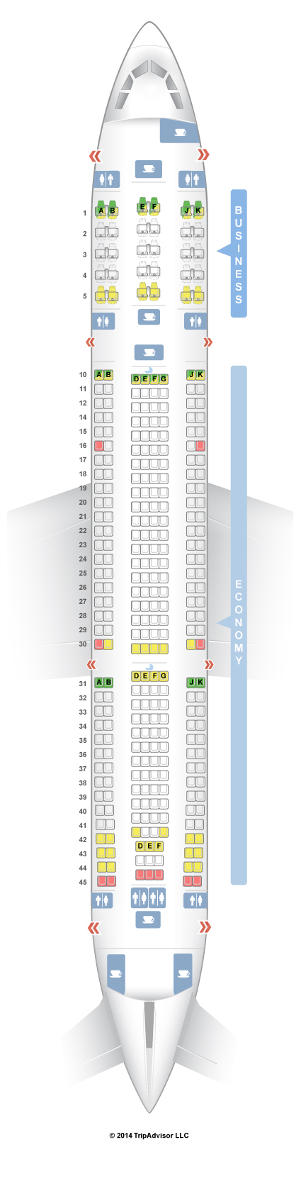 Seatguru Seat Map Qatar Airways Airbus A330 300 333 V1