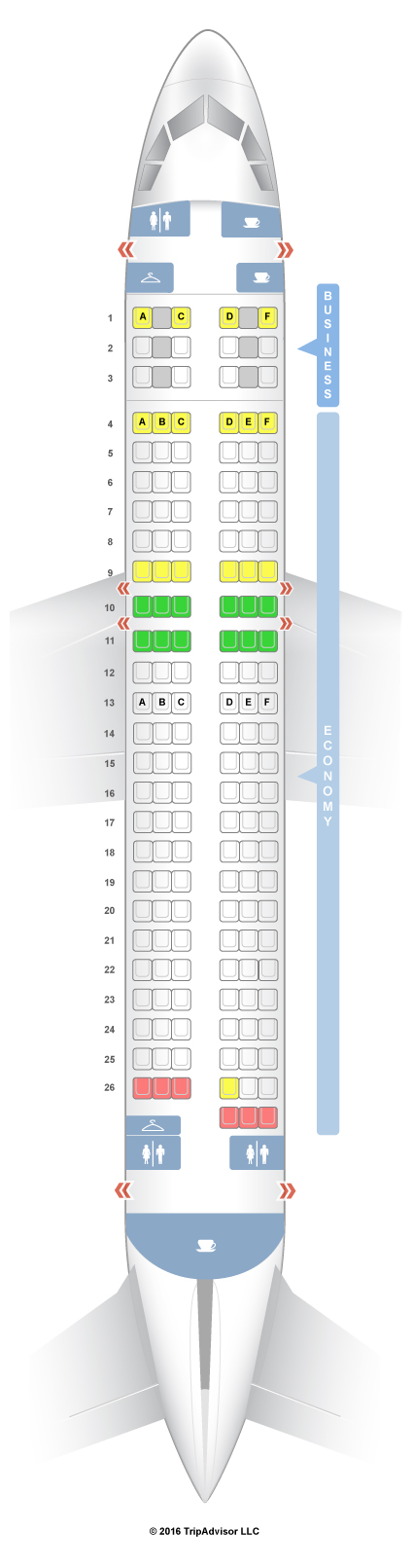 SeatGuru Seat Map Turkish Airlines Airbus A320 (320)