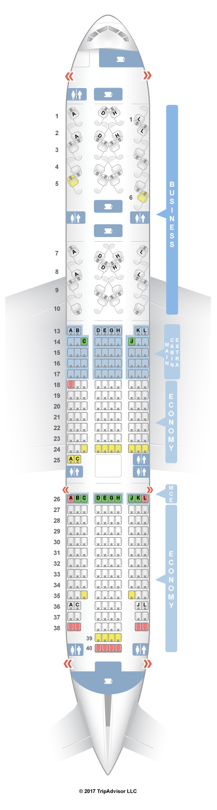 SeatGuru Seat Map American Airlines Boeing 777-200 (777) V3