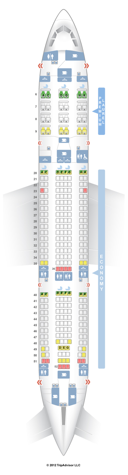 SeatGuru Seat Map EVA Air Airbus A330-200 (332)