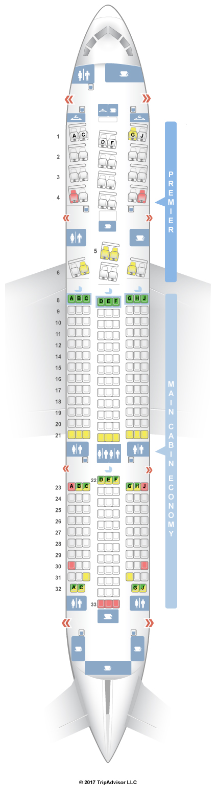 SeatGuru Seat Map Aeromexico Boeing 787-8 (788)