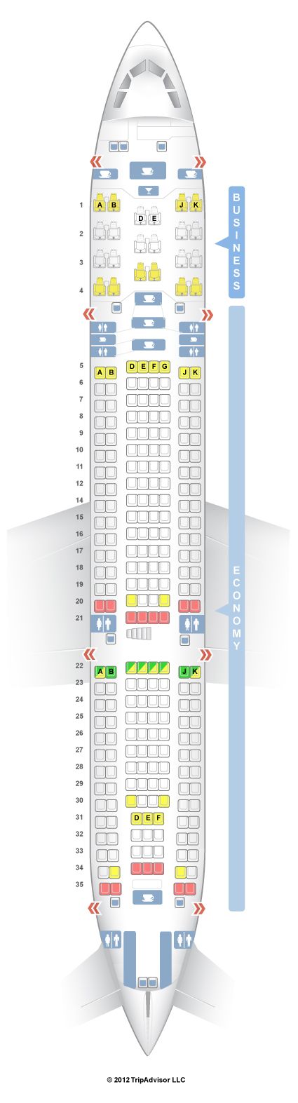 SeatGuru Seat Map Turkish Airlines Airbus A330-200 (332) V1