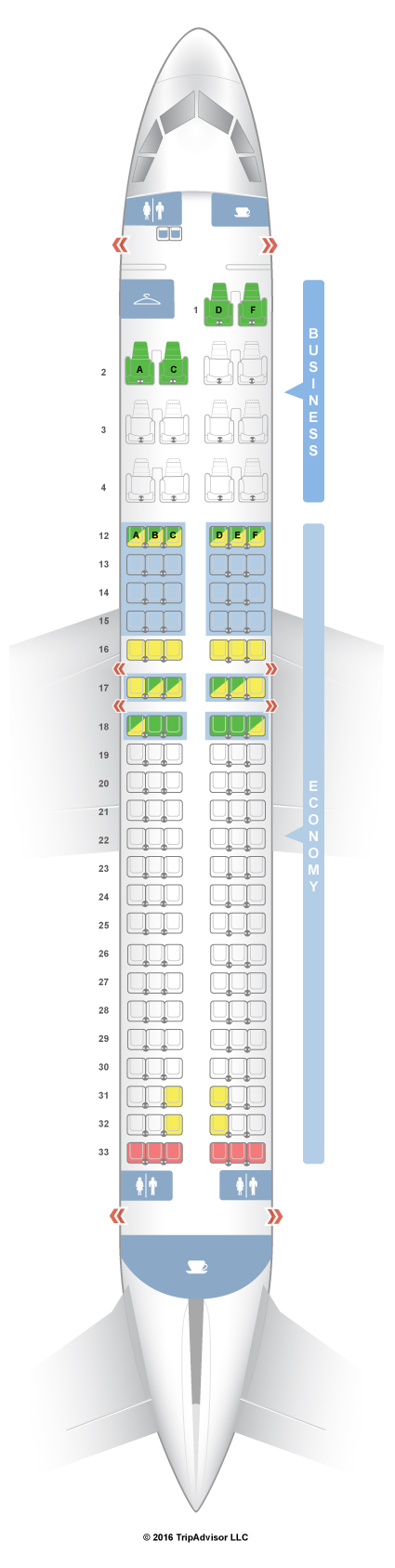 SeatGuru Seat Map Air Canada Airbus A320 (320)