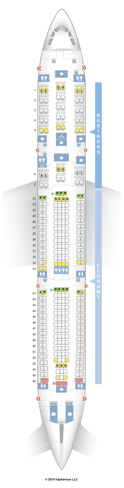 SeatGuru Seat Map Finnair Airbus A330-300 (333) V1